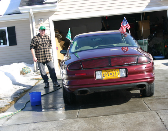 washing car